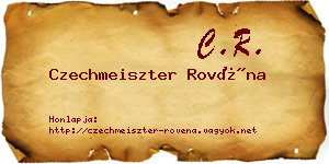 Czechmeiszter Rovéna névjegykártya